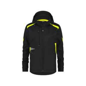 DASSY® Kalama Women Softshelljas voor dames 300547 - ZWART/FLUOGEEL