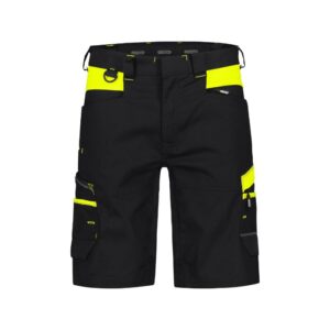 DASSY® Manilla Werkshort met stretch 250108 - ZWART/FLUOGEEL