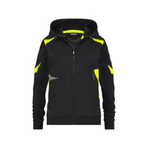 DASSY® Santos Women Hoodie voor dames 300548 - ZWART/FLUOGEEL