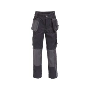 DASSY® Seattle Kids Tweekleurige holsterzakkenbroek 200847 - ZWART/CEMENTGRIJS