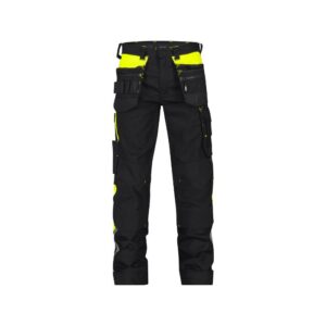 DASSY® Shanghai Holsterzakkenbroek met stretch en kniezakken 201105 - ZWART/FLUOGEEL