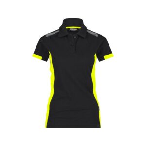 DASSY® Veracruz Women Polo voor dames 710071 - ZWART/FLUOGEEL