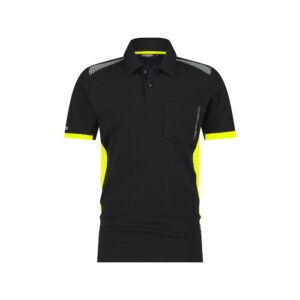 DASSY® Veracruz Polo 710055 - ZWART/FLUOGEEL