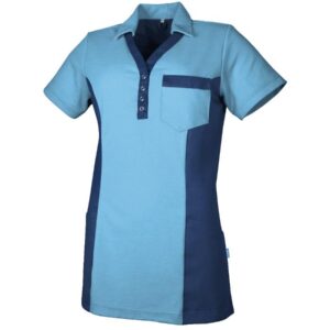 De Berkel DANA Dames polo azur/marine - azur/marine