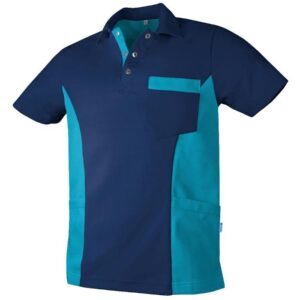 De Berkel DIETER Unisex polo marine/turquoise - marine/turquoise