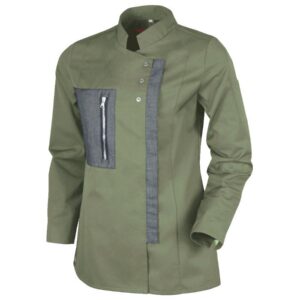 De Berkel NAOMI - Dames koksbuis olijf/zwart denim - denim