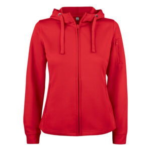 Clique Basic Active Hoody FZ Ladies 021015 - rood