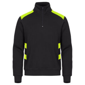 Clique Ambition Half Zip 21075 - signaalgeel
