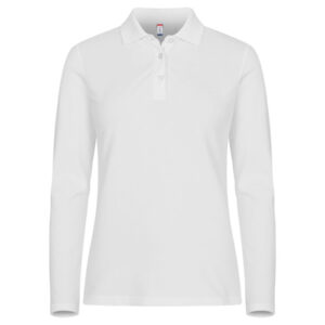 Clique Stretch Premium Polo Women L/S 28263 - wit