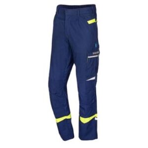 Sioen 075V Barcus broek - fluo geel/marineblauw