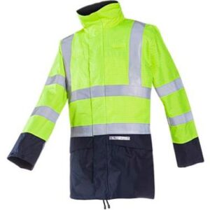 Sioen 9464 Marex parka - fluo geel/marineblauw