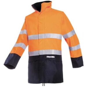 Sioen 9462 Reaven parka - fluo oranje/marineblauw
