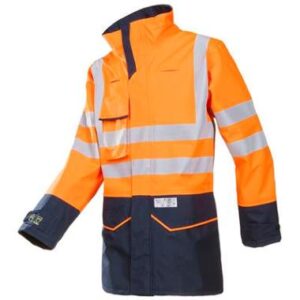 Sioen 7227 Orrington jas - fluo oranje/marineblauw