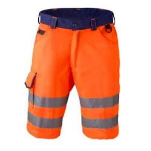 HAVEP 8703 korte broek - fluo oranje/marineblauw