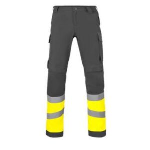 HAVEP 80570 broek - fluo geel/grijs