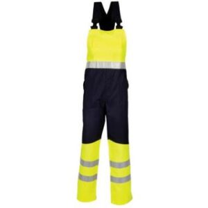 HAVEP 20007 Amerikaanse overall - fluo geel/marineblauw
