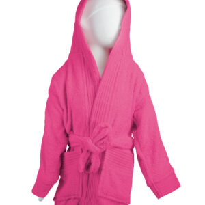 The one Kinderbadjas T1-Bkids borduren - Magenta