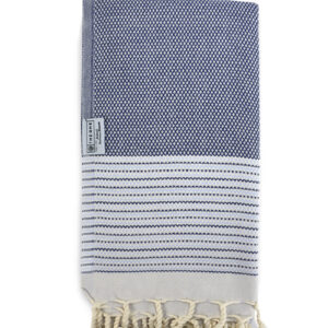 The one Hamam Exclusief 90 x 170 cm T1-Hamexclusive borduren - Navy