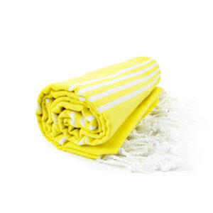 The one Hamam Sultan Handdoek 100 x 180 cm T1-Hamsultan borduren - Yellow/White