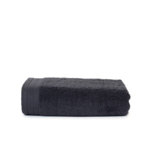 The one Organische Badhanddoek 70 x 140 cm T1-ORG70 borduren - Anthracite