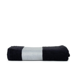 The one Sublimatie Badhanddoek 70 x 140 cm T1-Print70 borduren - Black
