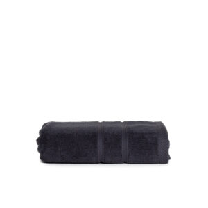 The one Ultra Luxe Handdoek 50 x 100 cm T1-Ultra50 borduren - Anthracite
