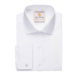 Brook Taverner Prato Men's L/S Shirt 7720 - White H/B