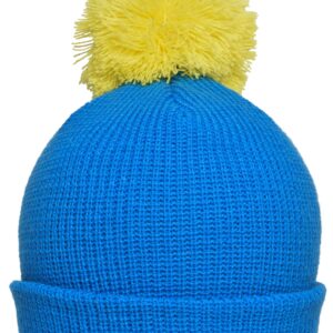 myrtle beach Pompon Hat with Brim MB7967 - azur/yellow