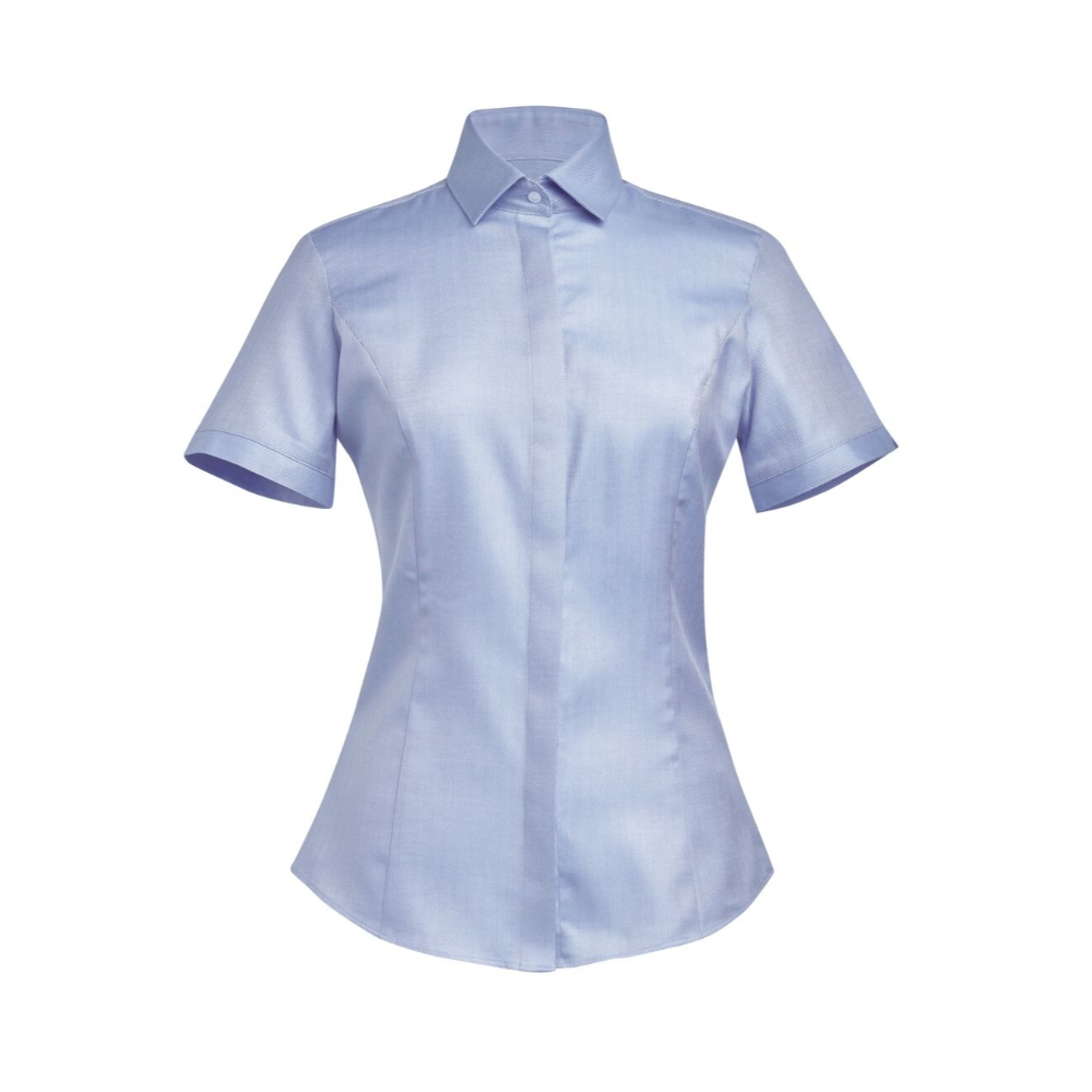Brook Taverner Chianti Ladies' S/S Blouse 2284 - Blue H/B
