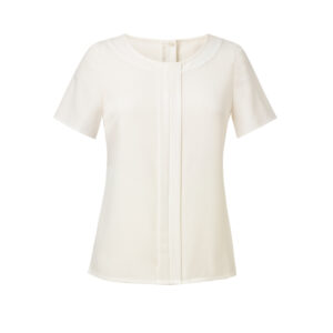 Brook Taverner Felina S/S Crepe Blouse 2265 - Cream
