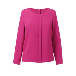 Brook Taverner Roma L/S Crepe Blouse 2279 - Fuchsia