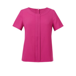 Brook Taverner Verona S/S Crepe Blouse 2280 - Fuchsia